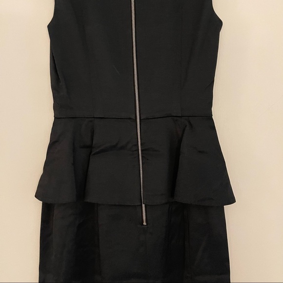 French Connection Silky Black Peplum Dress - Picture 4 of 5